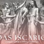 Illustration depicting the moment of Judas Iscariot's betrayal
