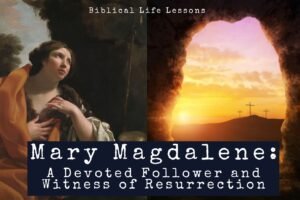 Mary Magdalene at the empty tomb