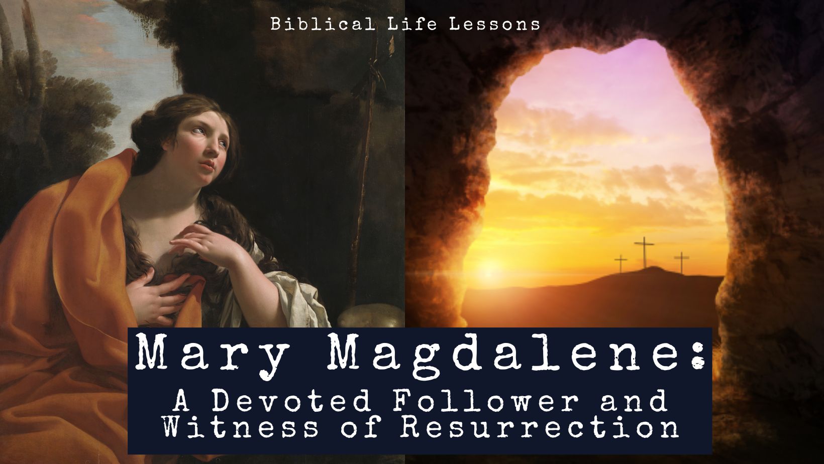 Mary Magdalene at the empty tomb