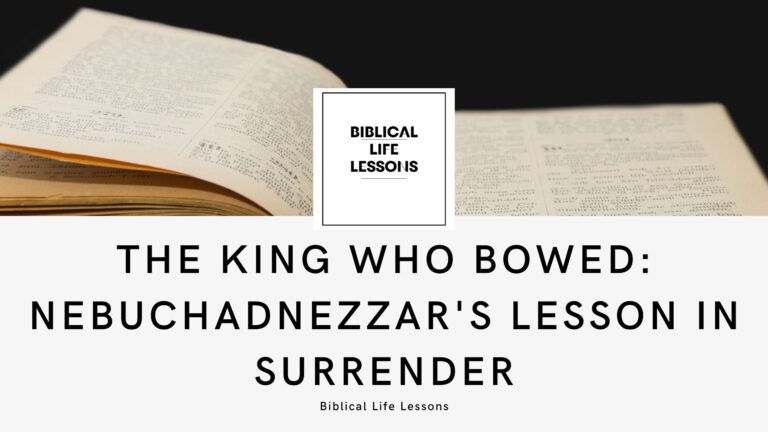 The King Who Bowed: Nebuchadnezzar’s Lesson in Surrender