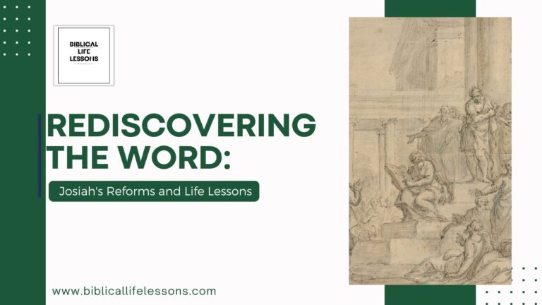 Rediscovering the Word: Josiah’s Reforms and Life Lessons