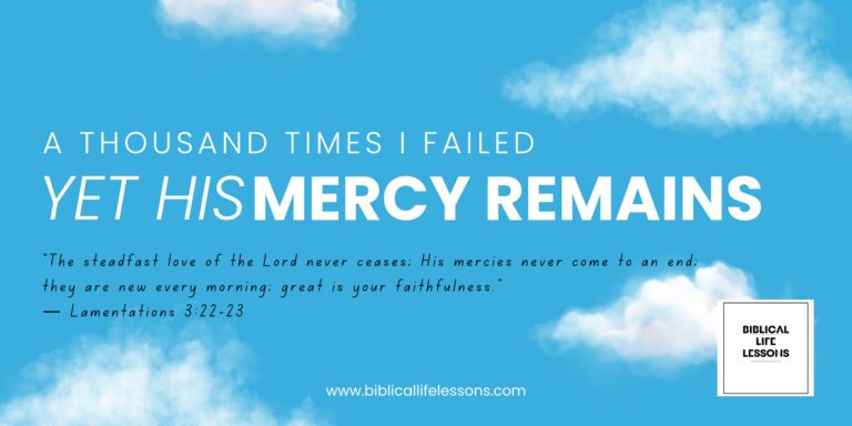 Mercy That Transforms: God’s Love After Our Mistakes