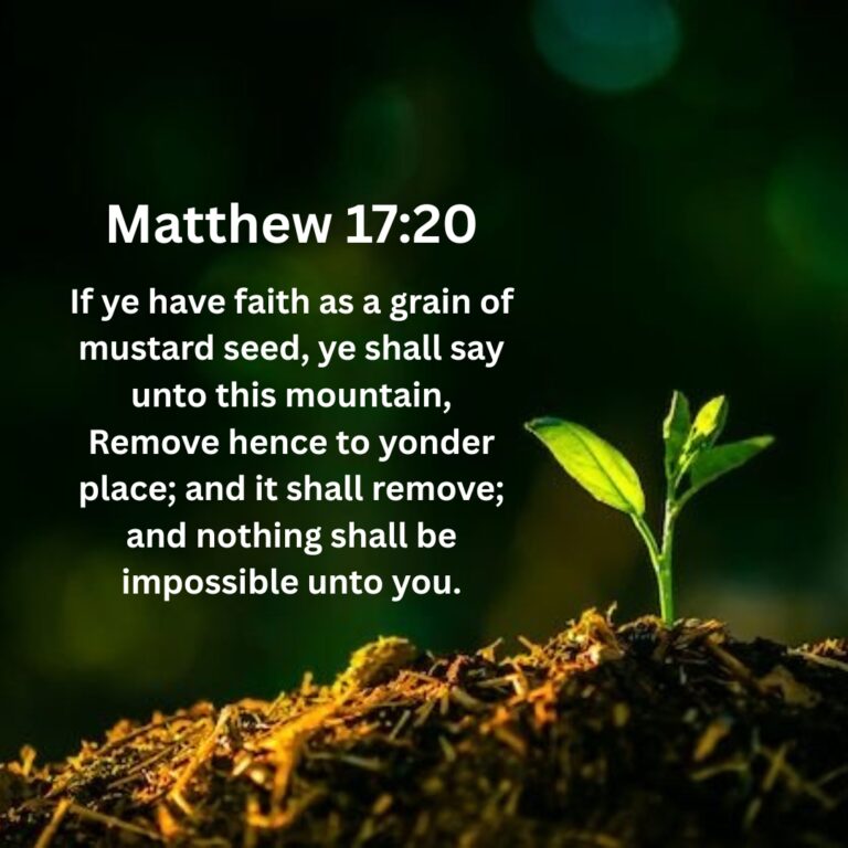 Faith the size of a seed can move mountains