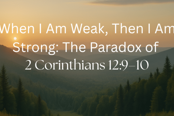 When I Am Weak, Then I Am Strong: The Paradox of 2 Corinthians 12:9–10