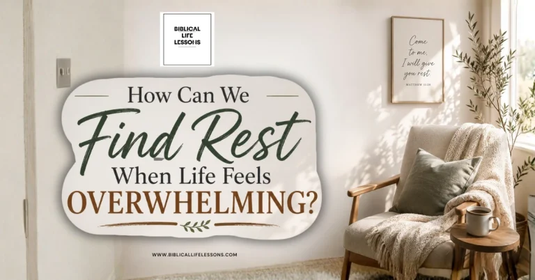 How Can We Find Rest When Life Feels Overwhelming?