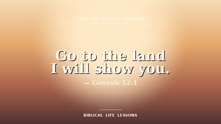 Abraham devotional featured image with the phrase Go to the land I will show you and the reference Genesis 12:1