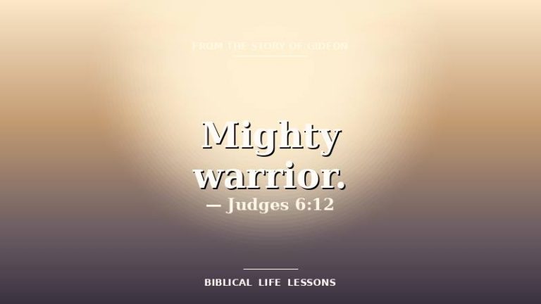 Gideon devotional featured image with the phrase Mighty warrior and the reference Judges 6:12