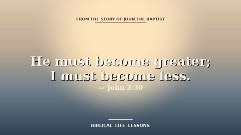 John the Baptist devotional featured image with the phrase He must become greater I must become less and the reference John 3:30
