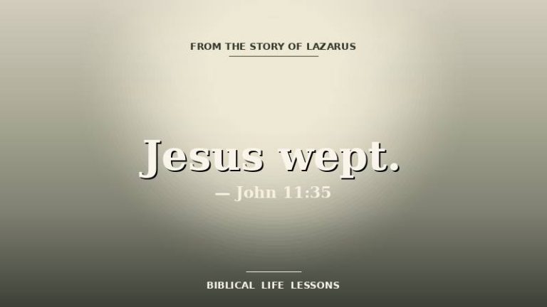 Lazarus devotional featured image with the phrase Jesus wept and the reference John 11:35
