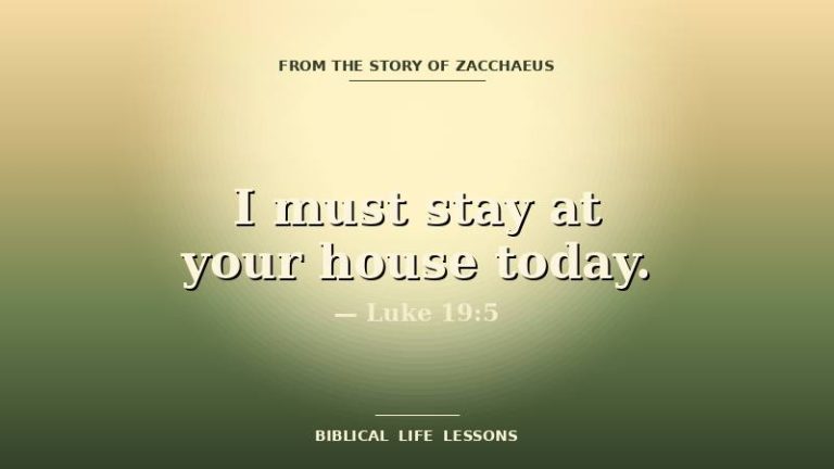 Zacchaeus devotional featured image with the phrase I must stay at your house today and the reference Luke 19:5
