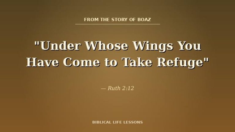 Warm harvest field glow — Boaz, under whose wings you have come to take refuge, Ruth 2:12
