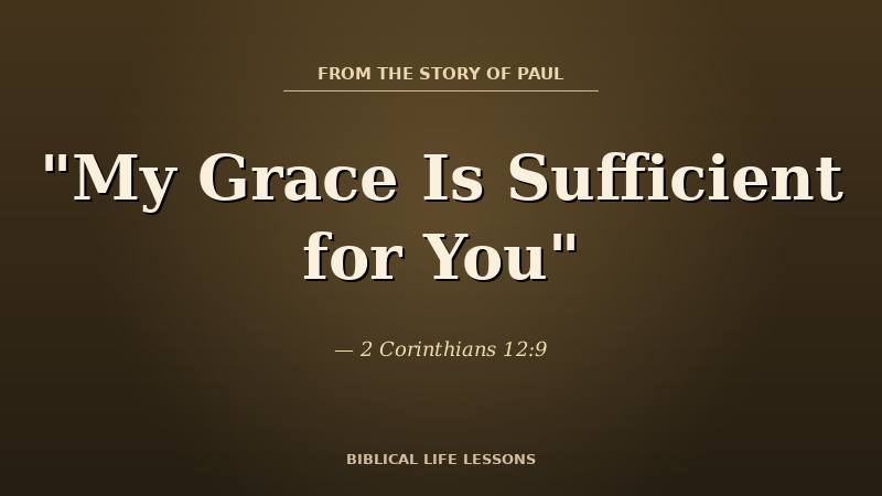 Warm bronze glow over muted olive background — My grace is sufficient for you, 2 Corinthians 12:9