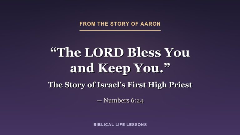 The LORD bless you and keep you. Numbers 6:24, from the story of Aaron in the Bible