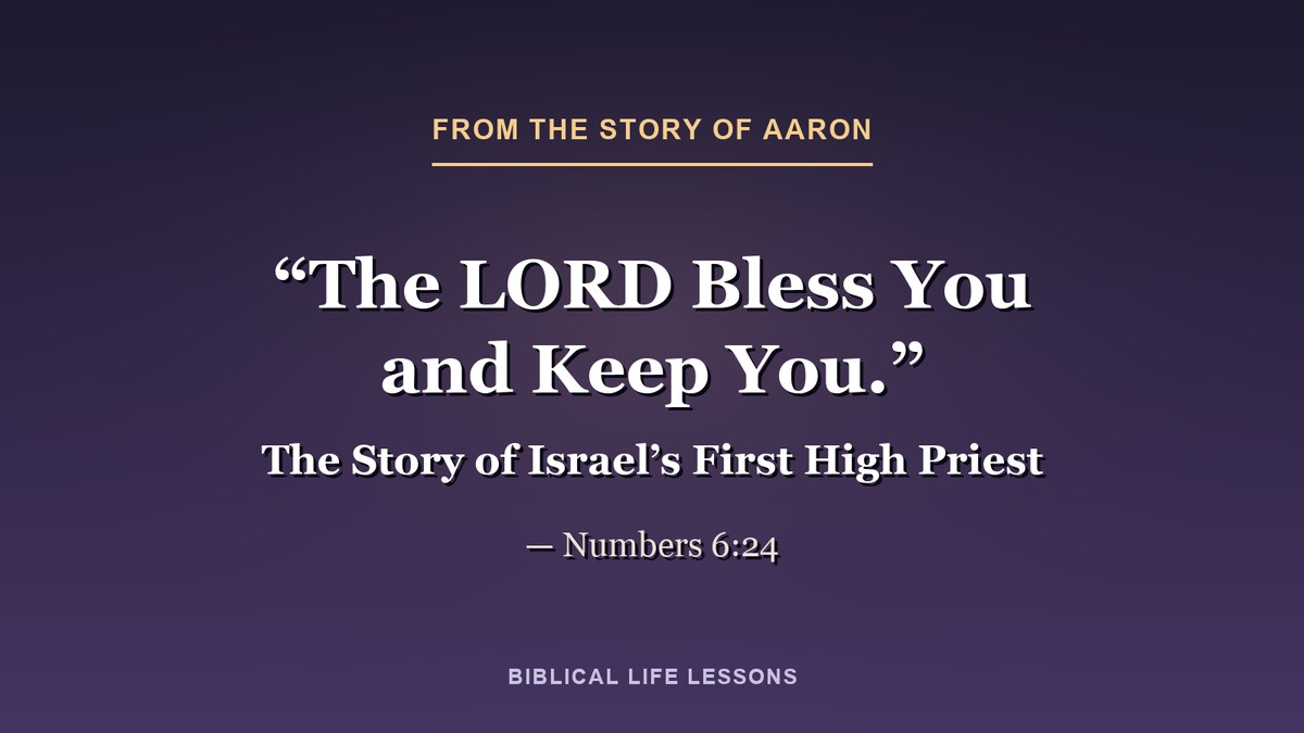 The LORD bless you and keep you. Numbers 6:24, from the story of Aaron in the Bible