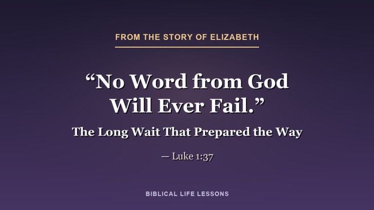 No word from God will ever fail. Luke 1:37, from the story of Elizabeth in the Bible